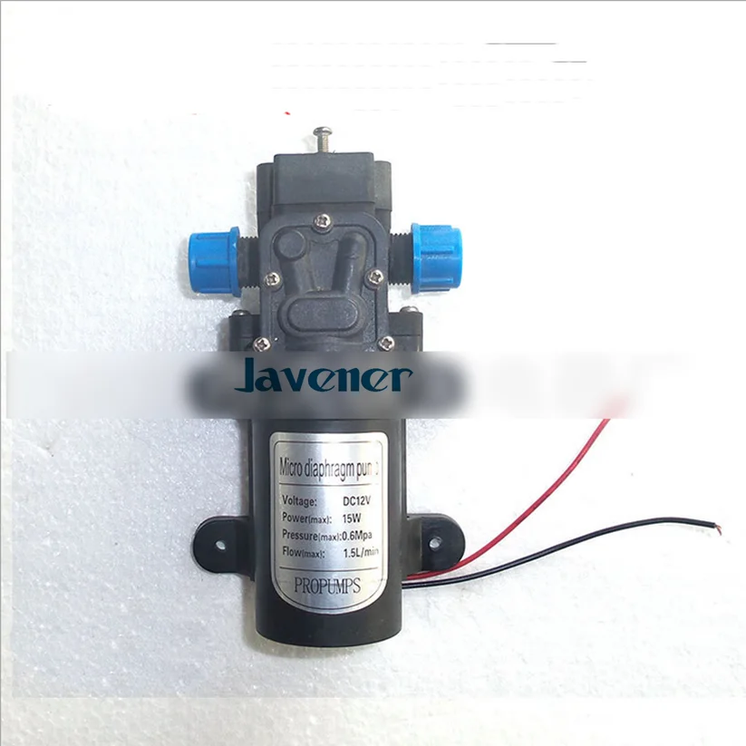 12V DC Electric Mini Diaphragm pump self-priming booster pumnp low traffic  for garden cooling car washer 15W 90L/H  T4