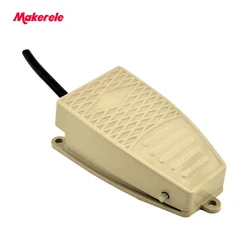알루미늄 합금 SPDT 전기 풋 스위치 페달, 푸시 버튼 포함, 산업용 고품질, 5A 250VAC MKEKW-5A-B