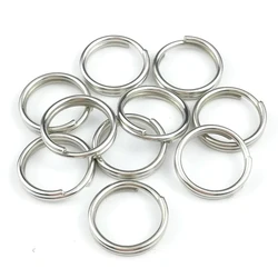 50PCS 10mm Metal Split Keyring High Quality Super Strong Mini Wire Circle Ring Key Finder Flashlight Accessories J079