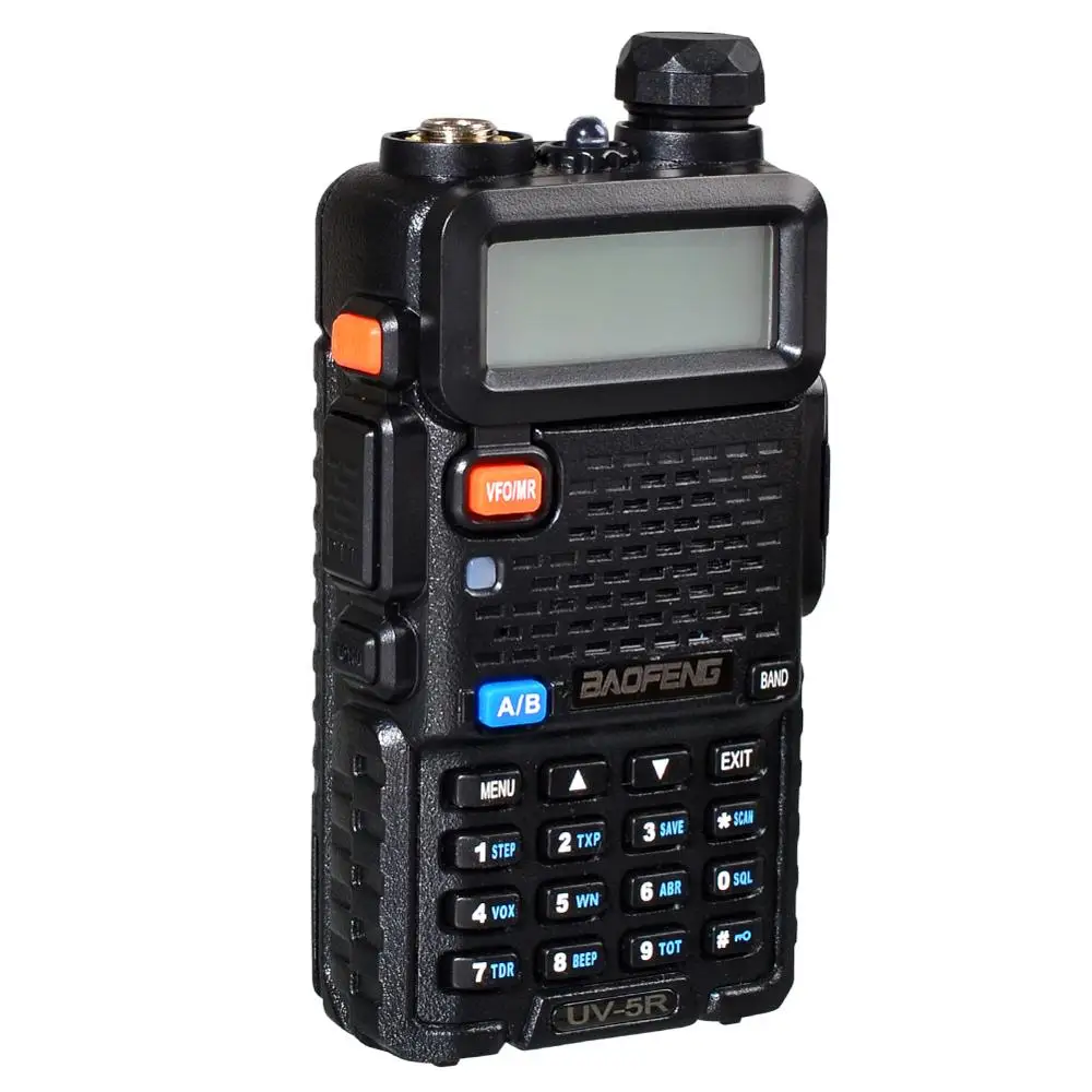 BAOFENG-walkie-talkie de UV-5R, transmisor FM de doble banda, DTMF, 128 canales de memoria, hasta 128 canales, 6 uds.