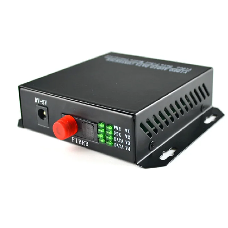 4 Channel Digital Video Optical Fiber Media Converters Transmitter Receiver For CCTV Cameras Security system