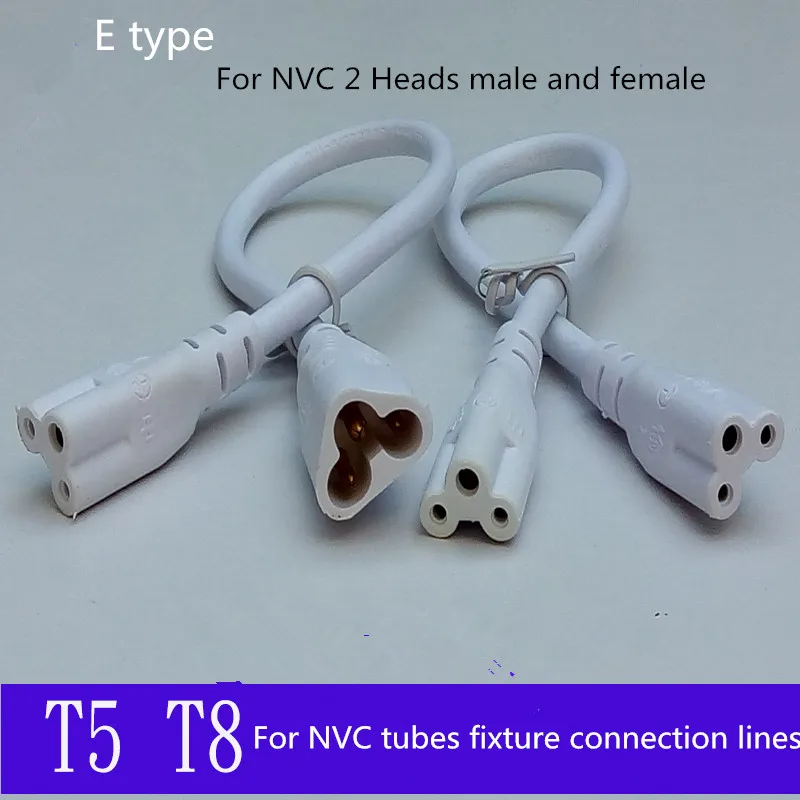 30cm Long T8 led tube fixture connector T4/T5/T8 LED Integrated Tube Flexiable Connector Cables Wire for Tube Lighting Accessory