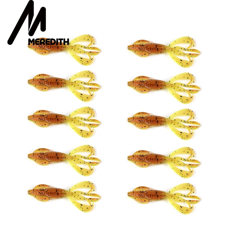 

MEREDITH 7cm/3g 10pcs/Lot Artificial CrawFish Twintail Soft Swimbaits for Saltwater Freshwater Fishing Free Shipping