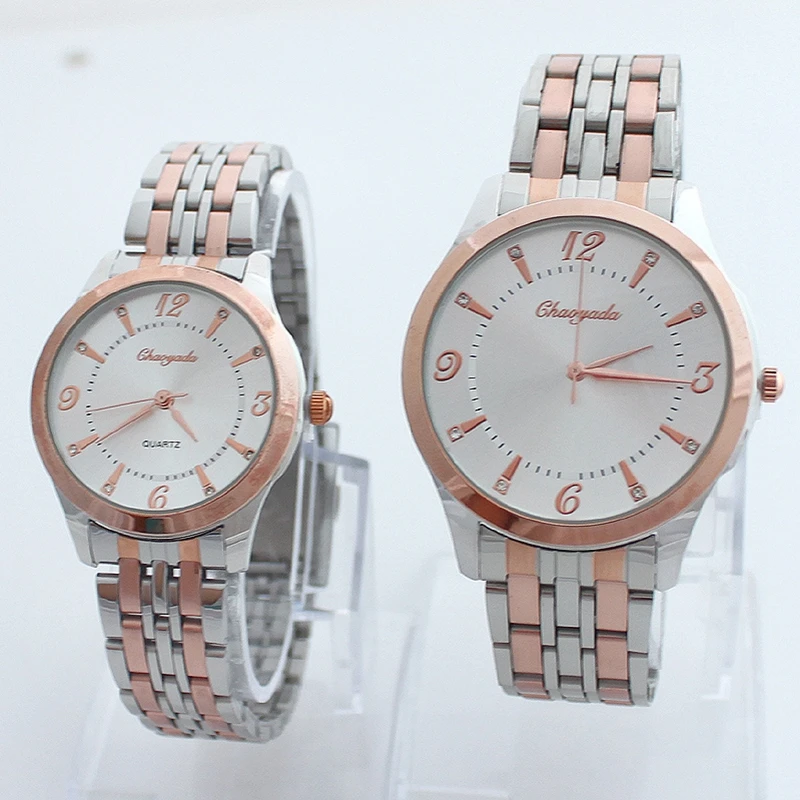 Часы CYD chaoyada Мужские кварцевые, брендовые модные повседневные деловые, полностью стальные, для влюбленных, с датой, водонепроницаемые, 30 м, Z43