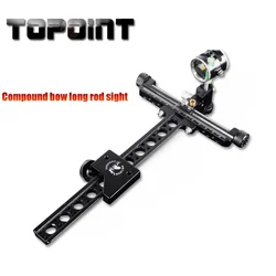 Compound Bow Long Pole Aiming TP8510 Fine Adjustment Long Rod Magnifying Glass Sight For Hunting Competitive Game