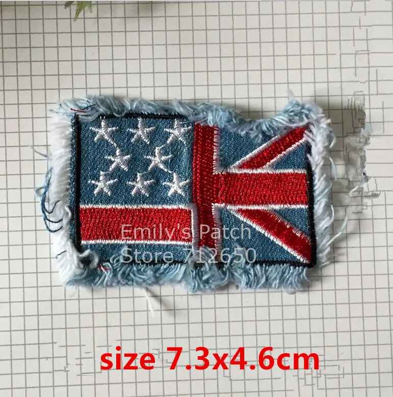 Sew on Jeans fabric patch sew on motif 10 pcs garment bag hat shoe Motif Cartoon Applique badges DIY accessory free shipping