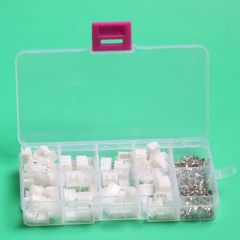 60 Sets 2p 3p 4 Pin 5pin XH 2,54mm Pitch Terminal Gehäuse Pin Header Terminal Stecker mit Box Stecker