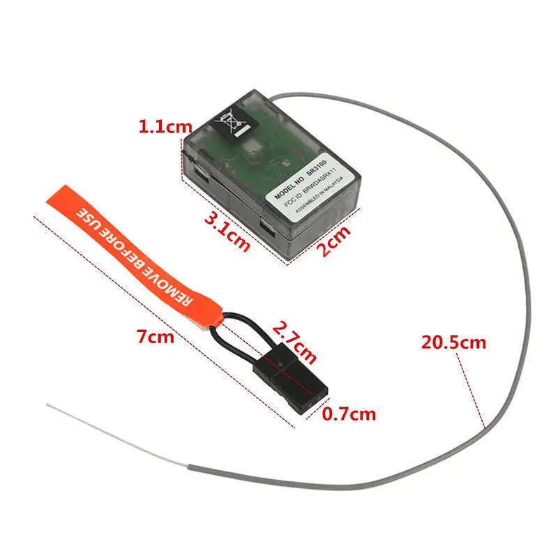 2.4GHz Spektrum SR3100 DSM2 3 Channel Surface DSM2 Receiver for RC CAR BOAT Model Diy for RC CAR RC BOAT