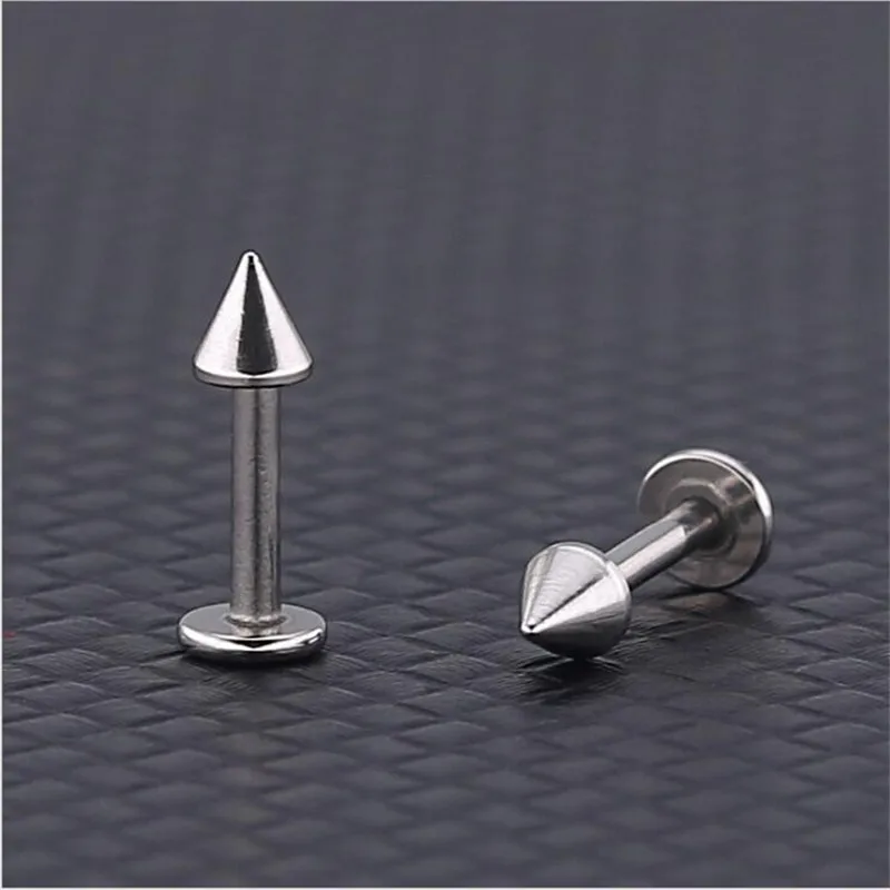 Labret 316L Stainless Steel Body Jewelry IP Plating No Fade Allergy Free 6MM 8MM 10MM