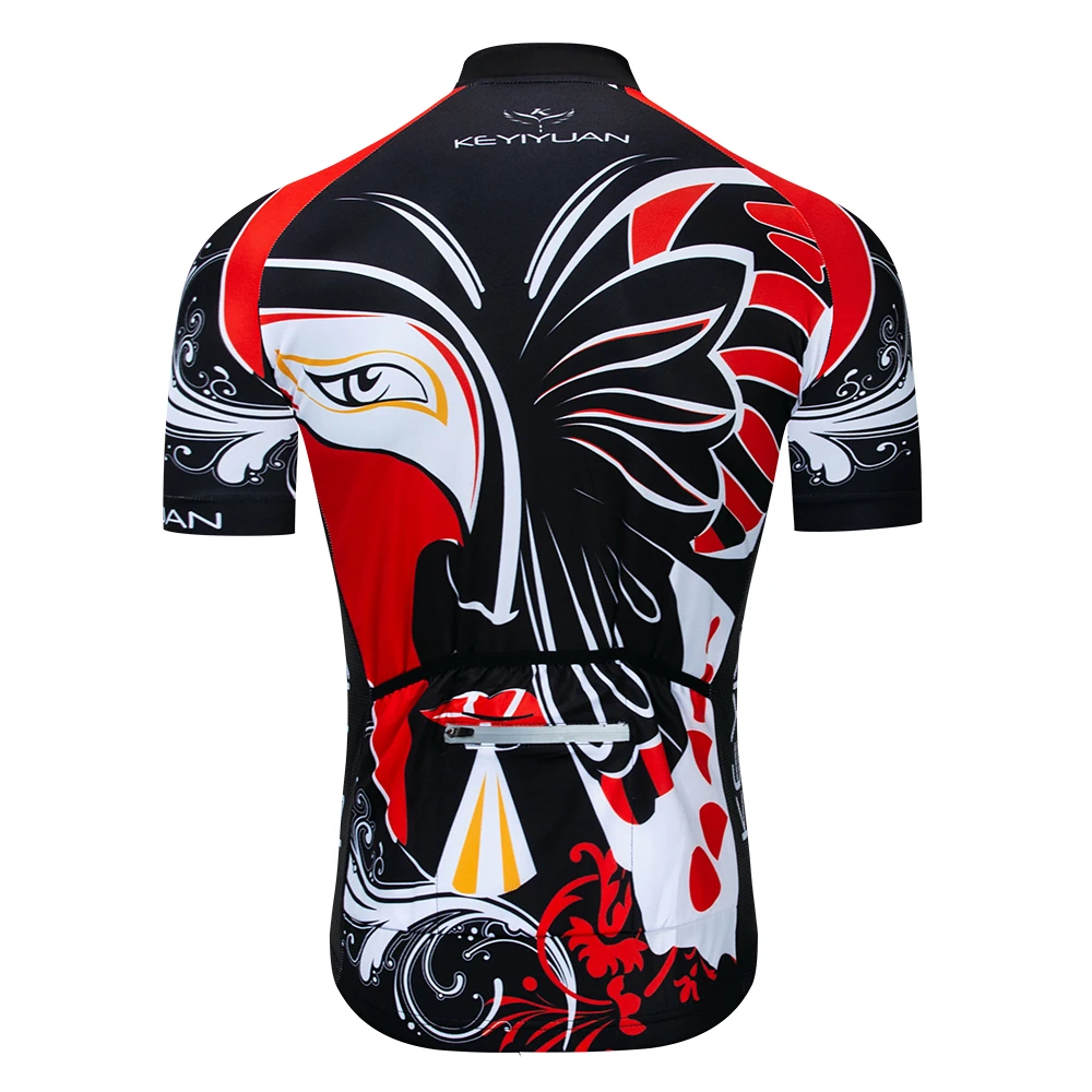 2019 Keyiyuan Spring and Summer Jersey Red and Black Equipment Men Breathable and Quick-drying Short Sleeve Tops