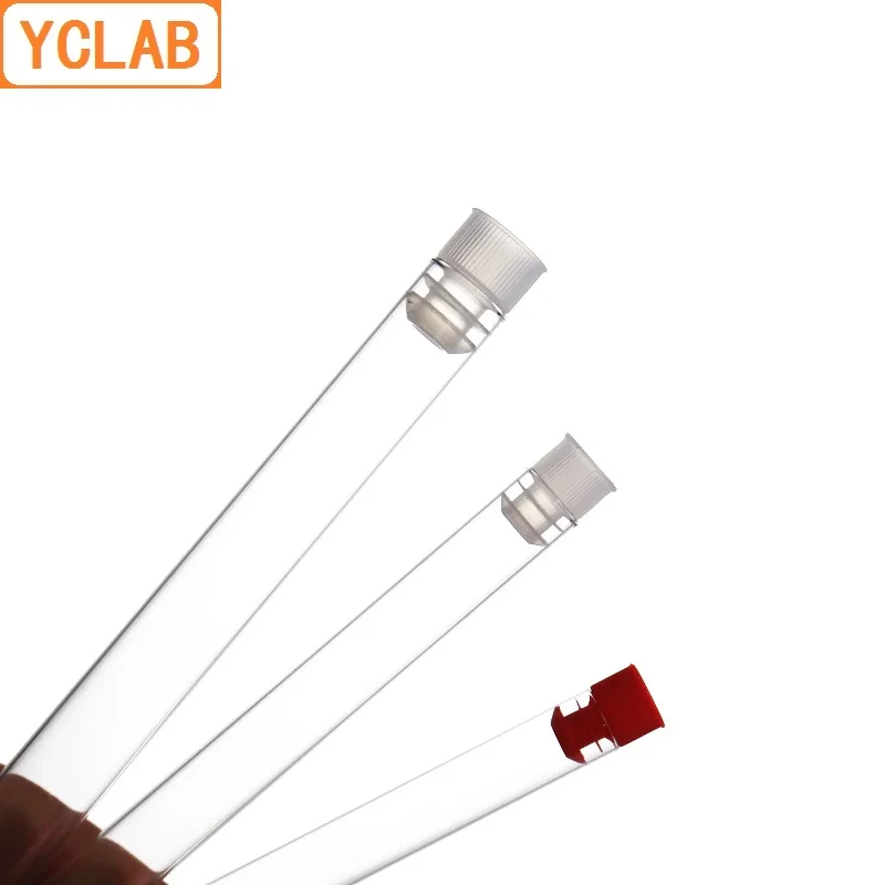 YCLAB-Tube Tset avec Bouchon en Plastique, Borosilicate, Verre 100, Haute Température, Équipement de Laboratoire de Chimie 02/10/2018, 12x3.3mm