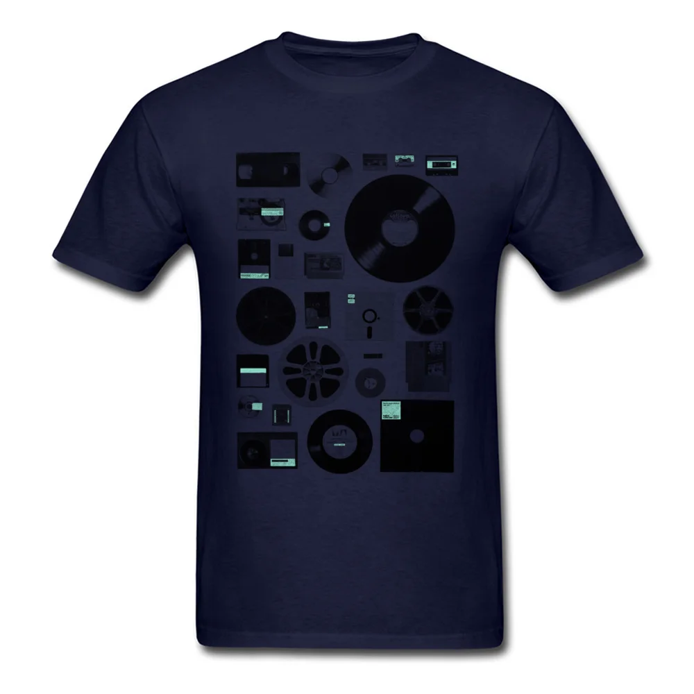 Classic Data Elements T-shirt DJ Records T Shirt Men White Clothing Jazz Cassette Tshirt 3D Tops Cotton Tees Old Music