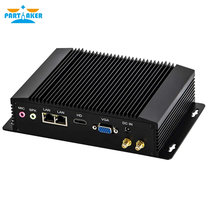 Dual LAN Mini PC Windows 7 Fanless Mini PC Celeron J1900 Pentium N3520 N2920 RS485 COM USB WIFI อุตสาหกรรม PC เดสก์ท็อปคอมพิวเตอร์