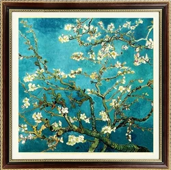 Needlework,DIY cross stitch full embroidery kits Van Gogh classic Apricot flower printed pattern cross-stitch painting gift