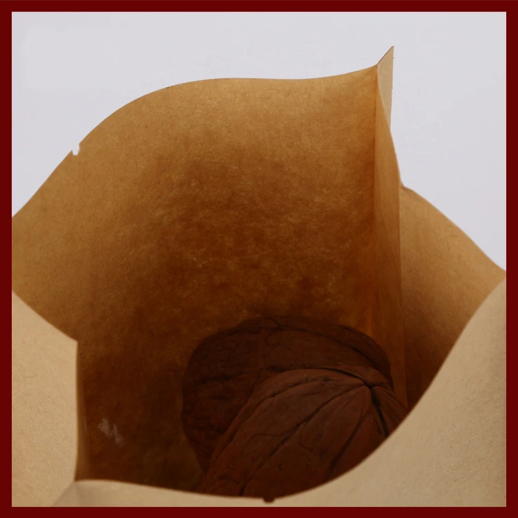 10*24+6 10pcs brown self Opening kraft paper bags with window for gifts sweets and candy food tea jewelry retail package paper