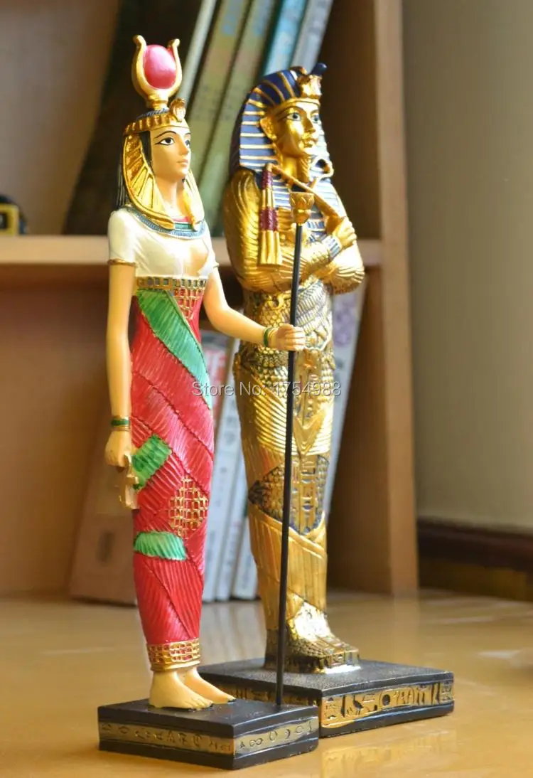 Rotateegypt Pharaoh and goddess Statue to the right postition open  lock real life room escape game takagism props