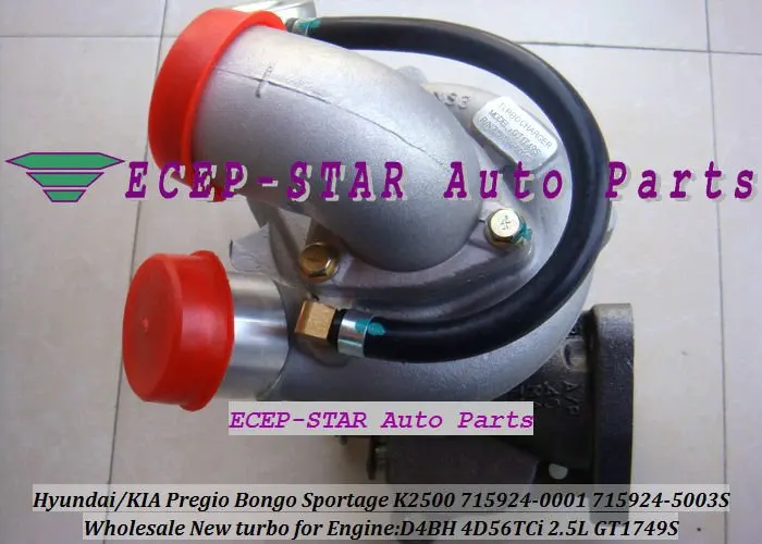 Turbo GT1749S 28200-42610 715924-0001 para KIA Pregio Bongo Sportage K2500 para HYUNDAI Camión de 1 Tonelada H-100 Autobús D4BH 4D56TCi 2.5L