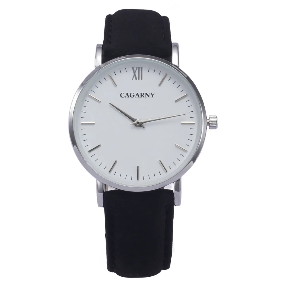 Cagarny – montre de marque de luxe pour unisexe, boîtier Ultra fin, bracelet en cuir véritable, décontracté, à Quartz, mode femmes