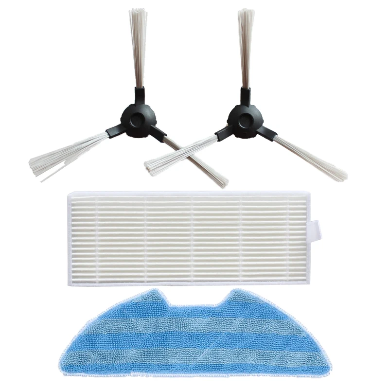 1 * fabric cleaning cloth + 1 * filter HEPA+1* side brush for  for Proscenic 811 GB 911SE vacuum cleaner replacement