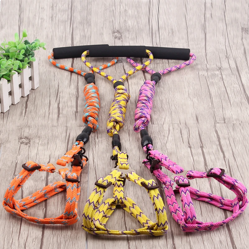 Pet Guider Nylon Dog Harness Leash Set Pet Collar Dogs Lead Pet Walking Harness Leash Set Adjustable Chest For Small Large Dog