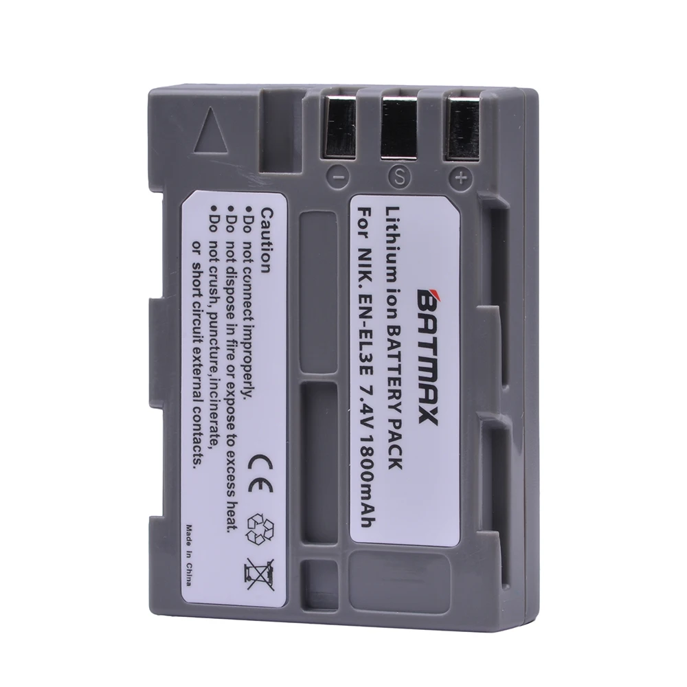 Batmax 1 PC EN-EL3E En EL3e ENEL3e Battery + USB Charger untuk Nikon D300S D300 D100 D200 D700 D70S D80 d90 D50 MH-18A