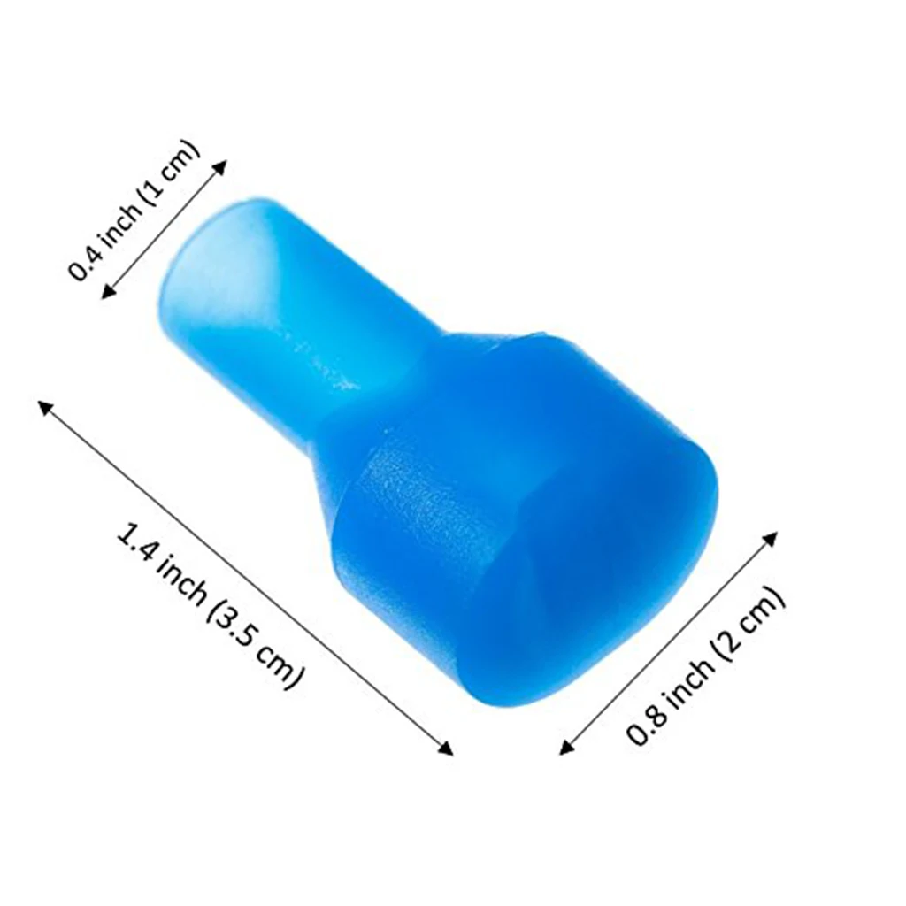 2 Pieces Replacement Hydration Bite Valves Silicone Blue For Camping Hiking Cycle Outdoor Sport Water Pack Bladder