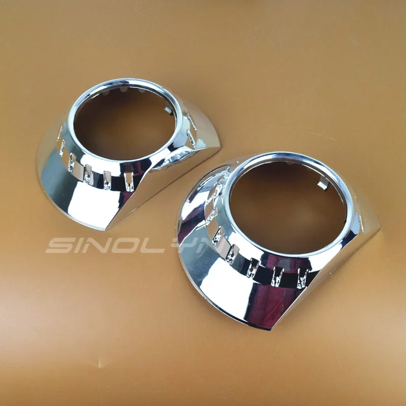 Sinolyn Dust Bezels Black E46 Projector Shrouds Tuning Replace For Hella 3R G5/Q5/WST Bi-xenon Lens Car Lights Accessories