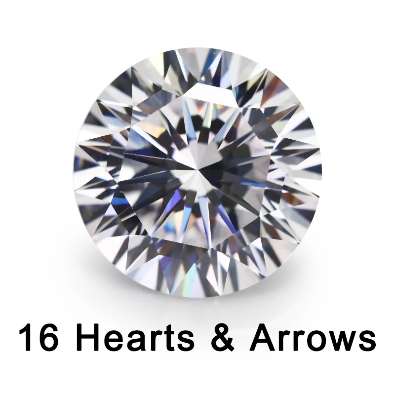 16 Hearts And 16 Arrow Cut 4~10mm Loose CZ Beads Zircon 5A White Cubic Zirconia Stone Synthetic Gemstone