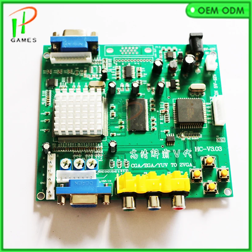 

NEW Arcade Game RGB/CGA/EGA/YUV to VGA HD Video Convert Arcade games output signal switching board for Arcade game parts