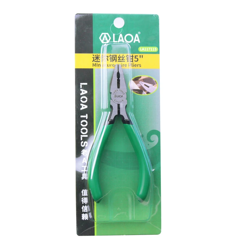 LAOA Mini pinze da 5 pollici tronchesi pinze a becco lungo gioielli aggraffatura tasca utensili manuali pinze diagonali