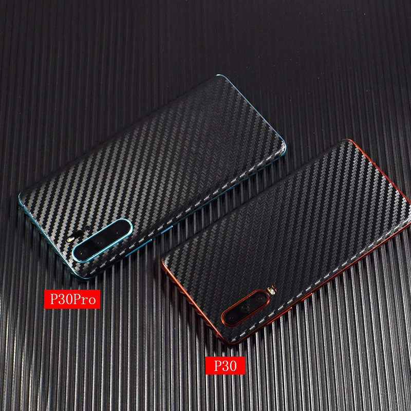 3D Carbon Fiber Skins Film Wrap Skin Phone Back Paste Sticker For HUAWEI P30 Pro P20 Lite Mate 20X 20 Pro HONOR 8X 9 10 Lite V10