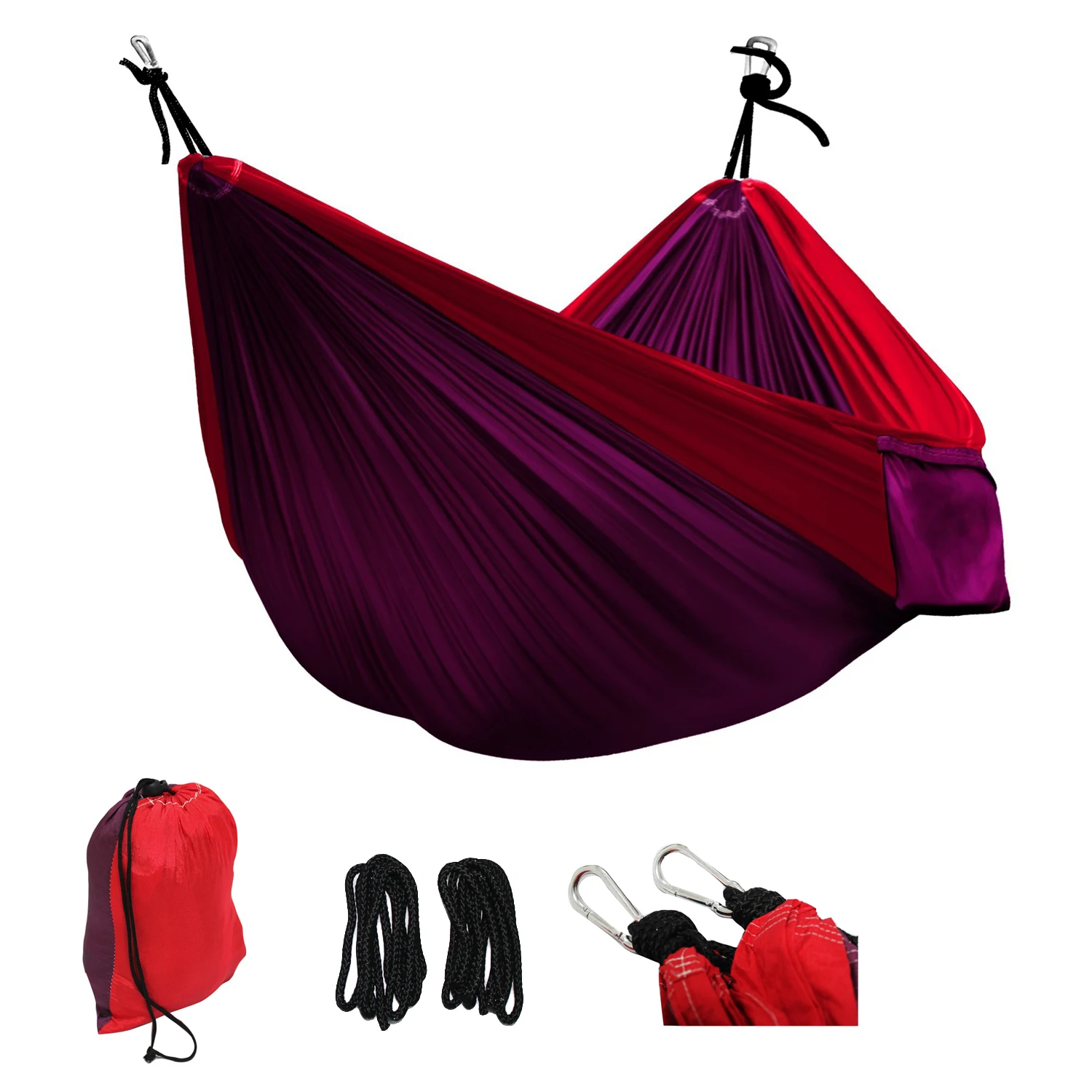 Parachute Cloth Portable Double Person Hammock  Leisure travel mix color Hammock Camping Survival Hammock camping mat