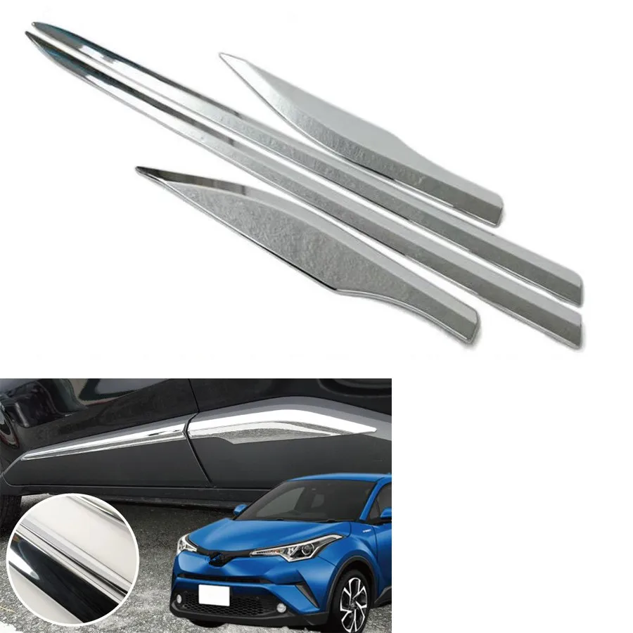 

YAQUICKA Fit For Toyota CHR C-HR 2016 2017 2018 Car Exterior Body Door Side Edge Trim Cover Styling Accessories Mouldings