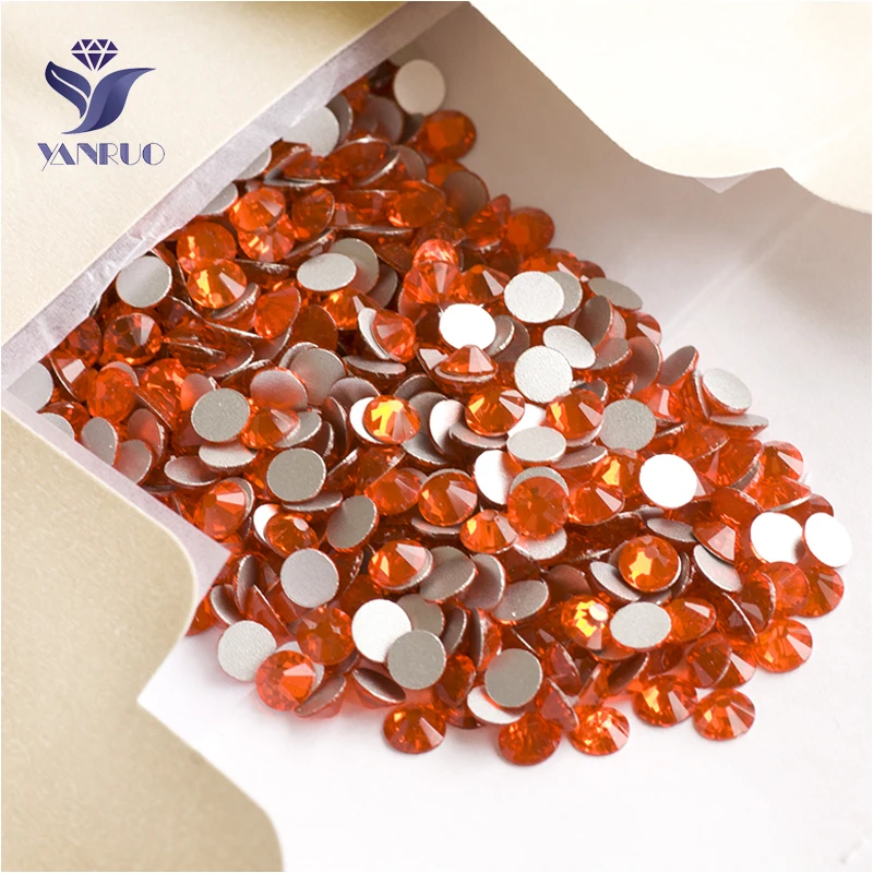 YANRUO 2058NoHF SS3-SS34 Hyacinth Non Hotfix Crystal Strass Flat Back Nail Art DIY Rhinestones Stick On Nails