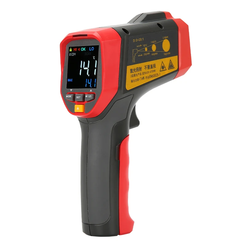 UNI-T UT301A+/C+/UT302A+/UT302C+/UT303A+/C/UT303D+ Infrared Thermometer; industrial grade color screen infrared temperature gun