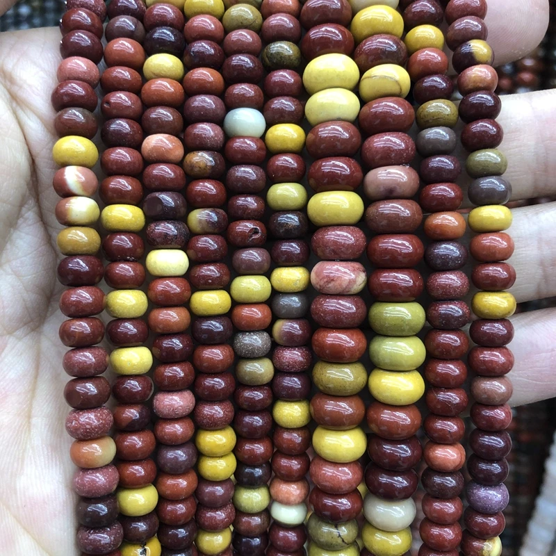 Wholesale A Quality Mookaite Beads,Multi Mookite Beads 4x6mm 5x8mm Roundel Spacer Gem Stone Loose Beads for jewelry 15.5