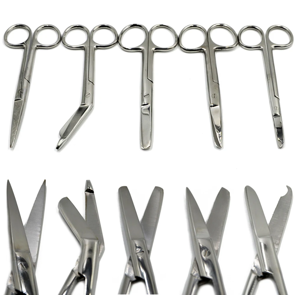 1PC Surgical Steel Hooked Curved Top Poignant Scissor Clamp Plier Body Tweezers Piercing Professional Puncture Tool Piercing Kit