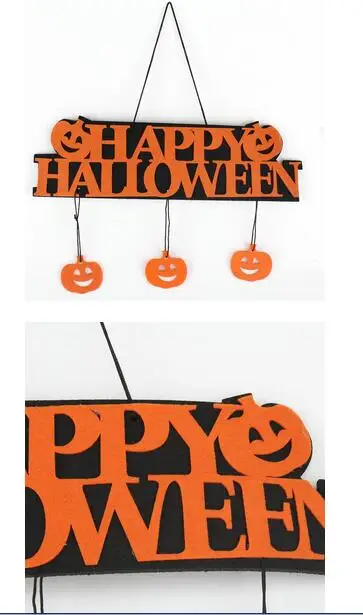 

Hot Halloween Decoration HAPPY HALLOWEEN Hanging Hang Tag Window Decoration Pumpkin Hanging Strips