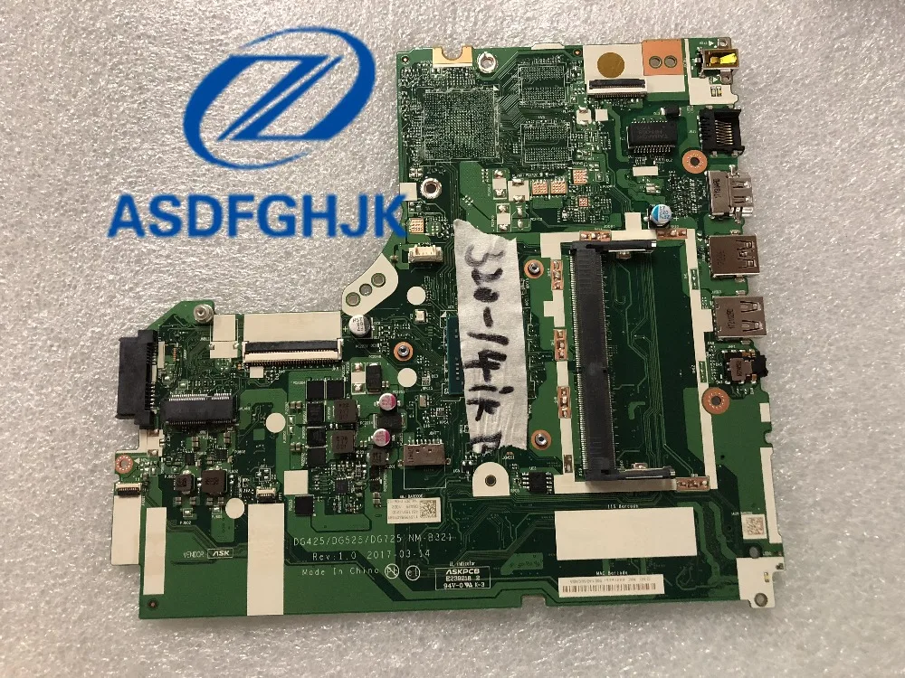 

For Lenovo For Ideapad 320-14IKB Laptop Motherboard DG425 DG525 DG725 NM-B321 A6-9220 A9-9420 CPU 100% Test Ok