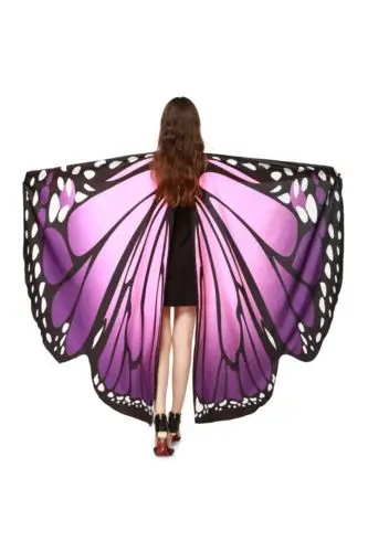 2017 Women Colorful Butterfly Wing Chiffon Long Scarf Party Women Wrap Shawl Stole Scarves Beach Cover Up