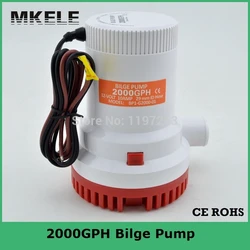 12V 2000gph Bilge Pump Ship DC Submersible Marine Boat Electric Bilge Water Pump 24V