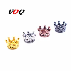 VOQ 10pcs/lot Imperial Crown Beads for Jewelry Making DIY Alloy Spacer Beads Fit Bracelet Jewelry Accessories Wholesale P137