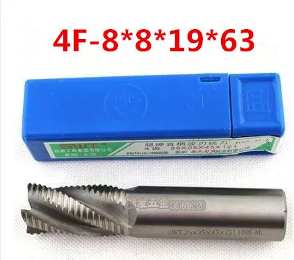 

Free Shipping 5pcs HSS-AL 4Flute Rough machining 8x8mm End mill wave edge milling cutter Machine Milling Machinery Cutting tool