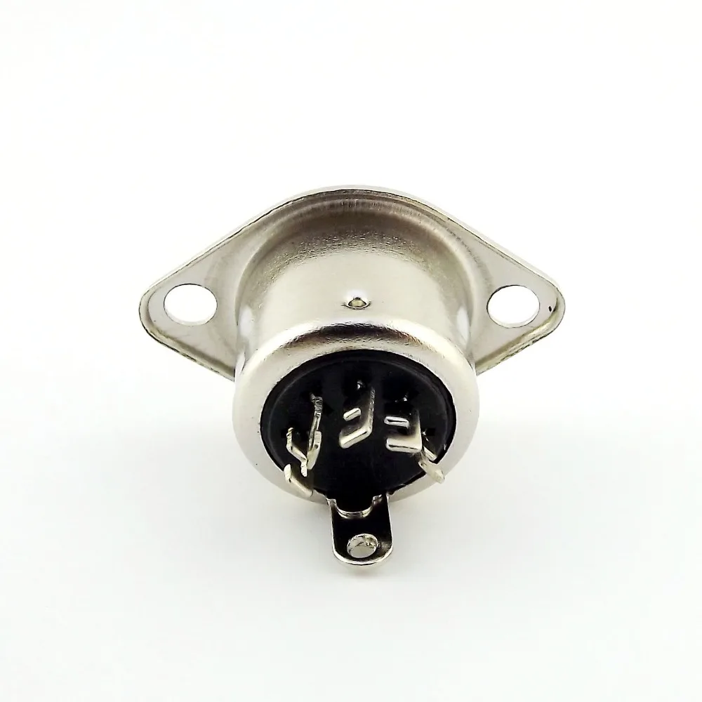 5pcs DIN 5 Pin Female Jack Socket Cable Connector Adapter Panel Mount Solder Type