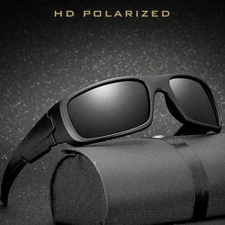 Gafas de sol polarizadas de lujo para hombre y mujer, lentes de sol cuadradas de diseñador de marca, Retro, para conducir