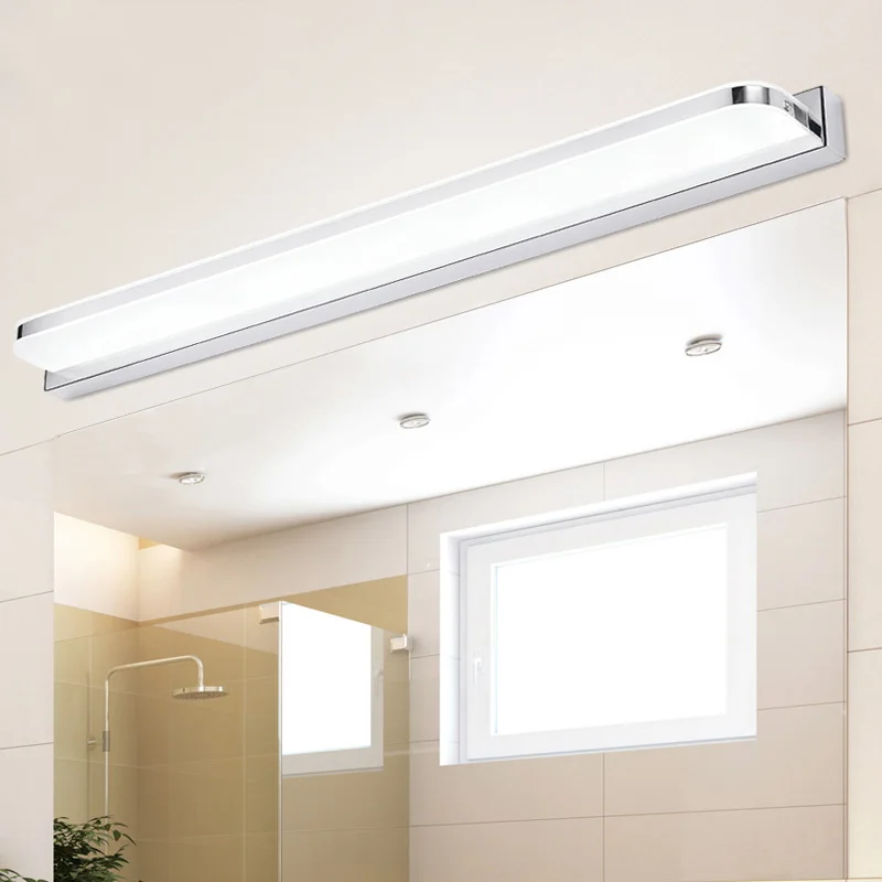 

Longer LED Mirror Light AC90-260V Modern Cosmetic Stell Acrylic Wall lamp Bathroom Lighting Waterproof