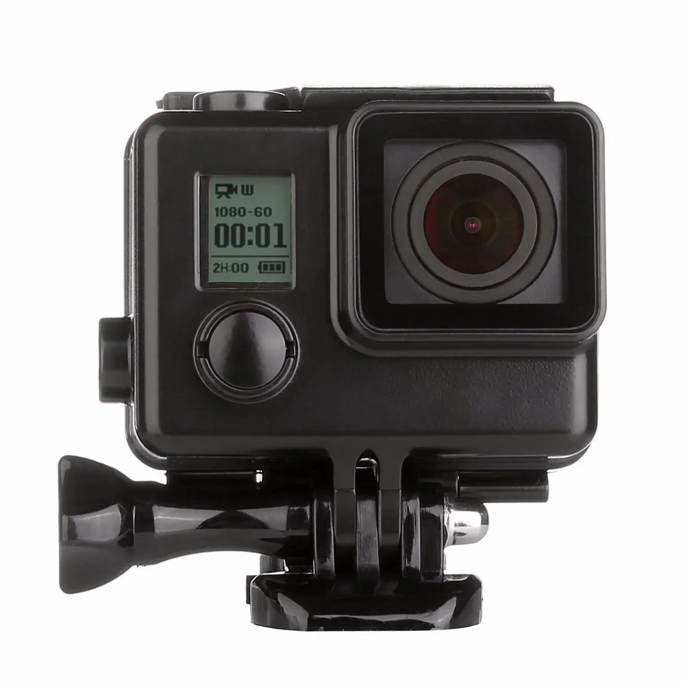 For GoPro Waterproof Case Blackout Box GoPro Hero 4 Hero 3+3 3 UnderWater Protective Black Housing For GoPro Accessories