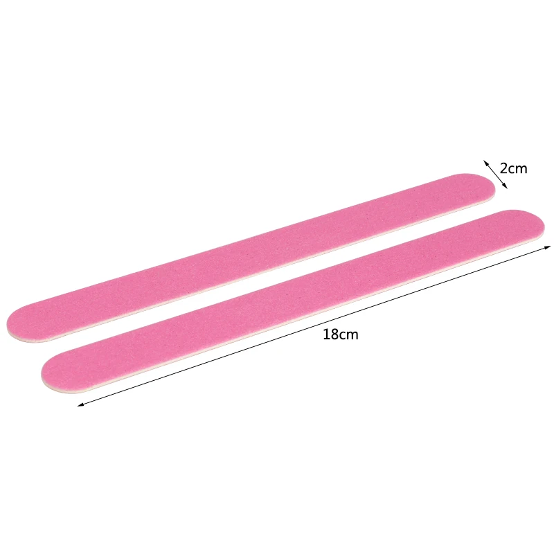 200Pcs/Lot Nail File 180/240 Wooden Sanding Buffer Block Pedicure Manicure Buffing Pink Strong Thick Stick Wood Nail Files Tool