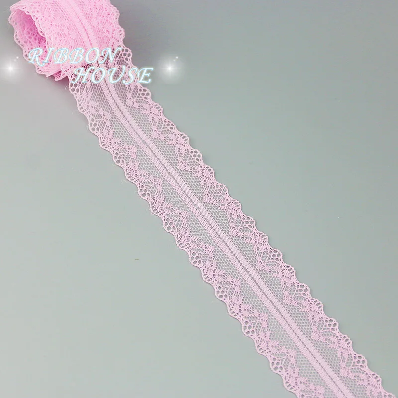 (10 yards/roll) pink lace fabric Webbing Decoration Lovely gift packing Material