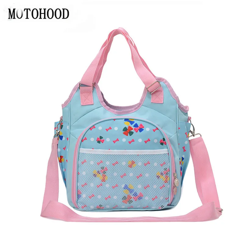 MOTOHOOD 26*27*14cm Cute Bow Changing Mother Diaper Bag Stroller Organizer Maternity Baby Care Bag Handbags For Moms